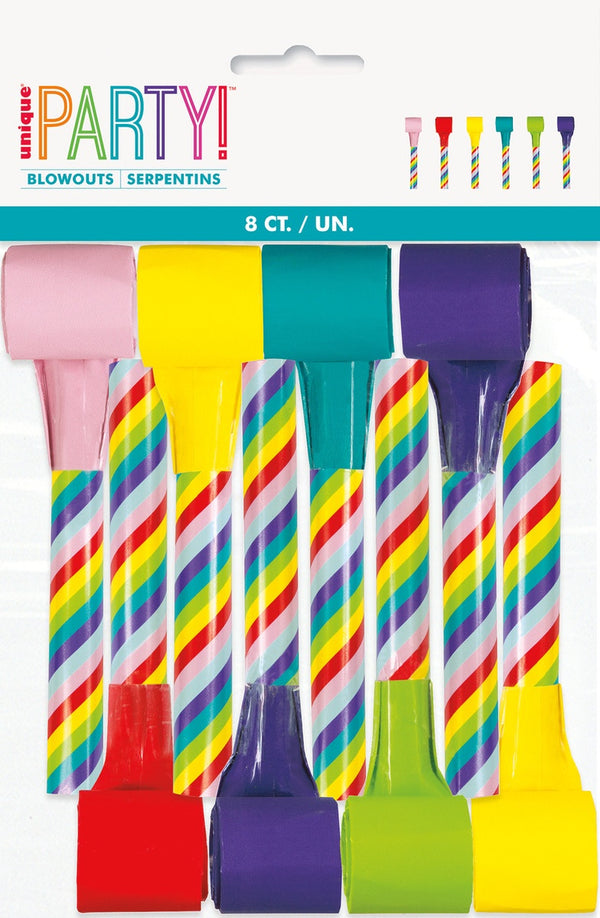 8 CANDY STRIPED BLOWOUTS